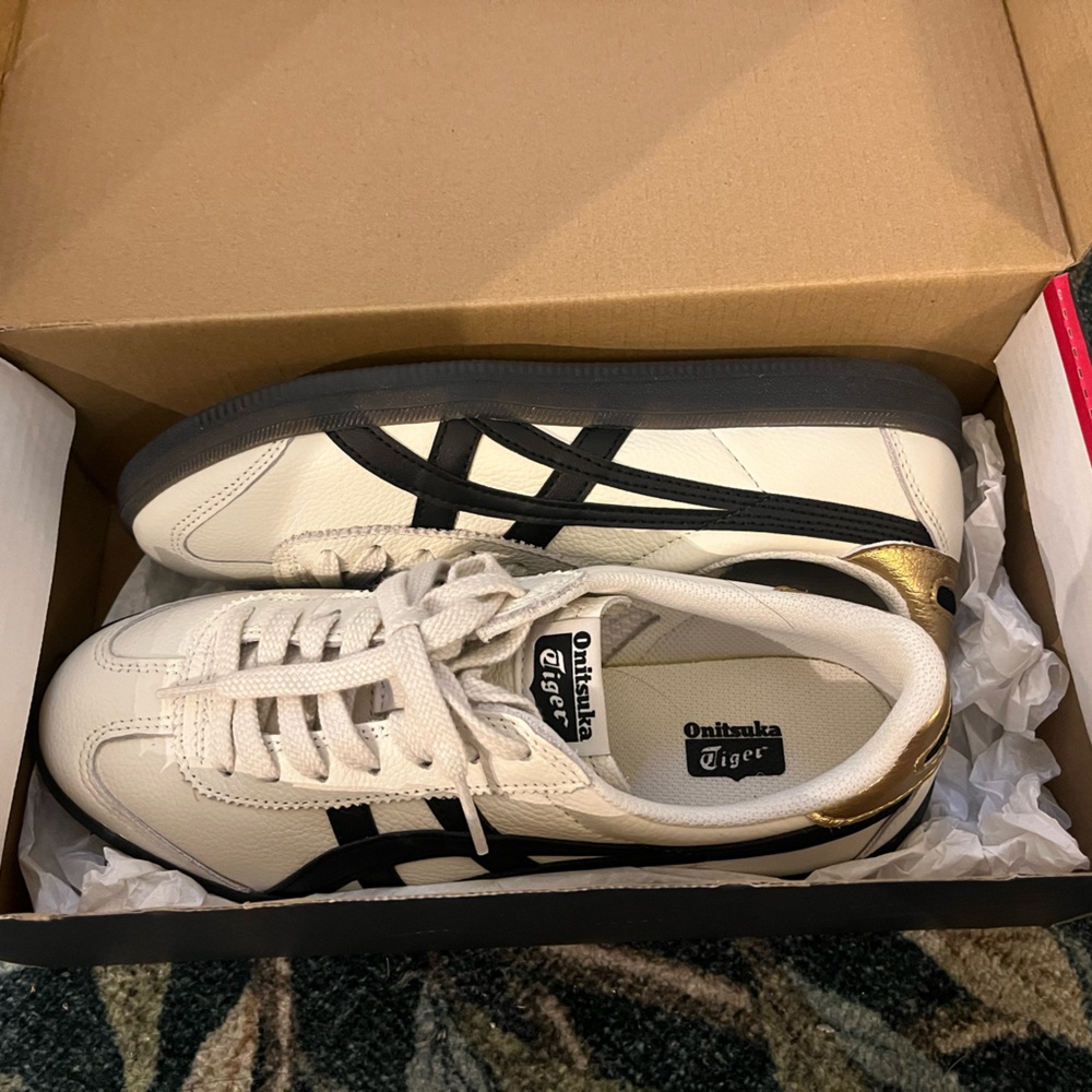 Onitsuka Tiger White and Black Sneakers